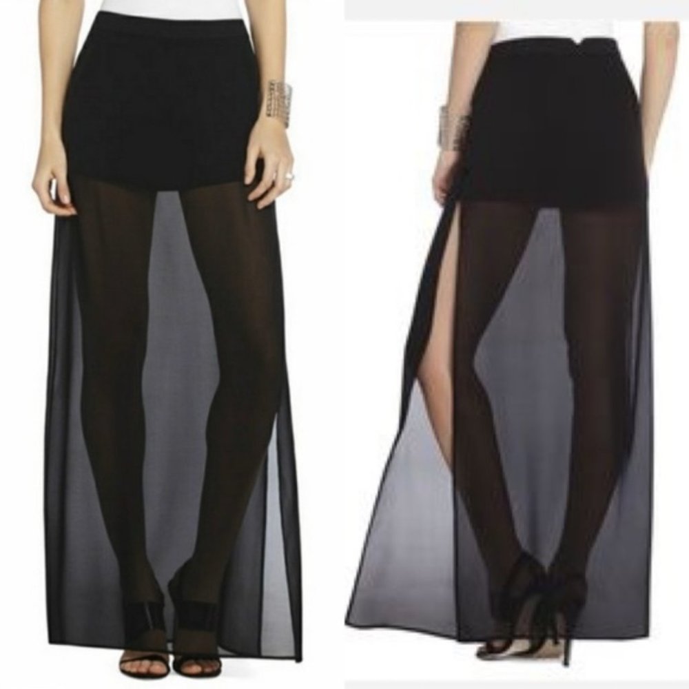BCBG Maxazria Beshoy Black Skirt/Short NWT Large